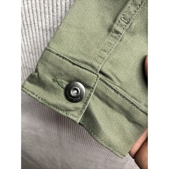Wrangler Women’s Jacket Size M Green Button Up Tracker - Picture 11 of 12
